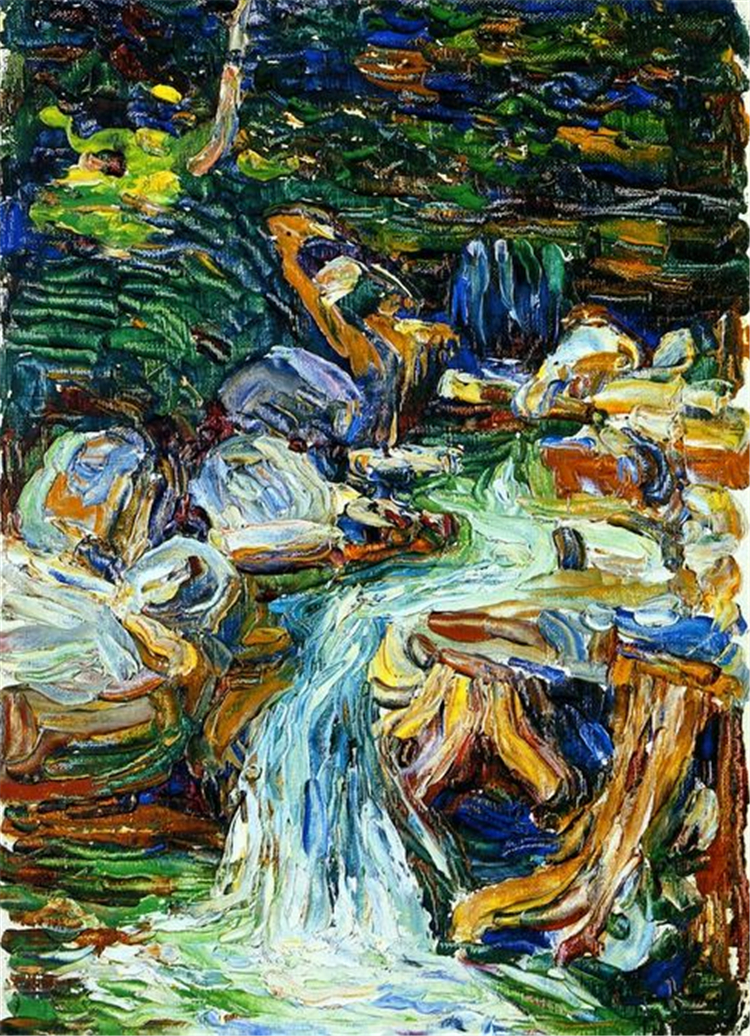 Kochel - Waterfall II 1902 Wassily Kandinsky Oil Painting